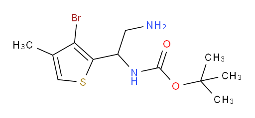 tert-butyl N-[2-amino-1-(3-bromo-4-methylthiophen-2-yl)ethyl]carbamate