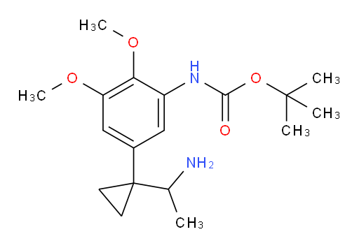 tert-butyl N-{5-[1-(1-aminoethyl)cyclopropyl]-2,3-dimethoxyphenyl}carbamate