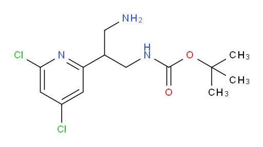 tert-butyl N-[3-amino-2-(4,6-dichloropyridin-2-yl)propyl]carbamate