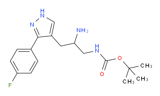 tert-butyl N-{2-amino-3-[3-(4-fluorophenyl)-1H-pyrazol-4-yl]propyl}carbamate