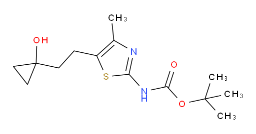 tert-butyl N-{5-[2-(1-hydroxycyclopropyl)ethyl]-4-methyl-1,3-thiazol-2-yl}carbamate