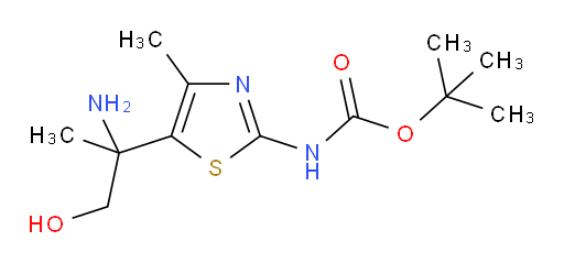 tert-butyl N-[5-(2-amino-1-hydroxypropan-2-yl)-4-methyl-1,3-thiazol-2-yl]carbamate