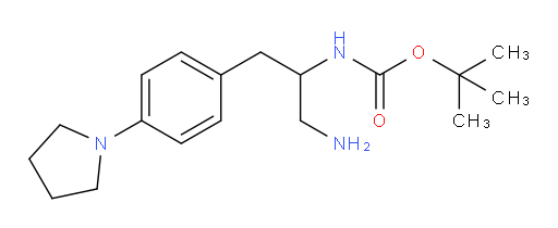tert-butyl N-{1-amino-3-[4-(pyrrolidin-1-yl)phenyl]propan-2-yl}carbamate