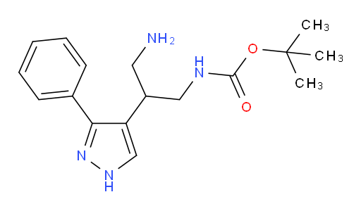 tert-butyl N-[3-amino-2-(3-phenyl-1H-pyrazol-4-yl)propyl]carbamate