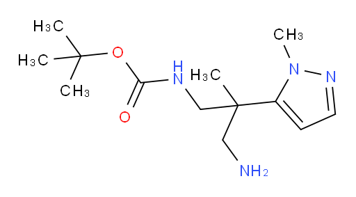 tert-butyl N-[3-amino-2-methyl-2-(1-methyl-1H-pyrazol-5-yl)propyl]carbamate