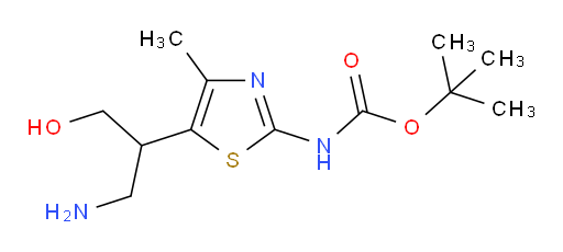 tert-butyl N-[5-(1-amino-3-hydroxypropan-2-yl)-4-methyl-1,3-thiazol-2-yl]carbamate
