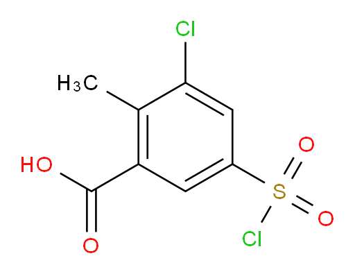 3-chloro-5-(chlorosulfonyl)-2-methylbenzoic acid