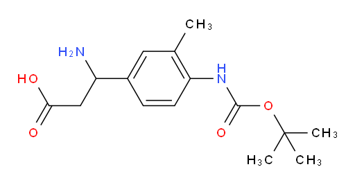 3-amino-3-(4-{[(tert-butoxy)carbonyl]amino}-3-methylphenyl)propanoic acid