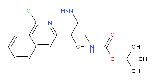 tert-butyl N-[3-amino-2-(1-chloroisoquinolin-3-yl)-2-methylpropyl]carbamate