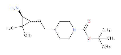rac-tert-butyl 4-{2-[(1R,3S)-3-amino-2,2-dimethylcyclopropyl]ethyl}piperazine-1-carboxylate