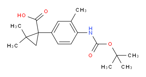1-(4-{[(tert-butoxy)carbonyl]amino}-3-methylphenyl)-2,2-dimethylcyclopropane-1-carboxylic acid