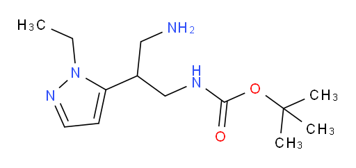 tert-butyl N-[3-amino-2-(1-ethyl-1H-pyrazol-5-yl)propyl]carbamate