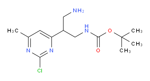 tert-butyl N-[3-amino-2-(2-chloro-6-methylpyrimidin-4-yl)propyl]carbamate