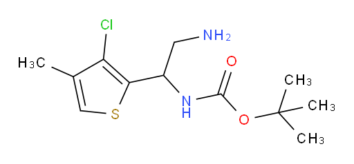 tert-butyl N-[2-amino-1-(3-chloro-4-methylthiophen-2-yl)ethyl]carbamate