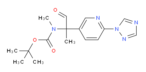 tert-butyl N-methyl-N-{1-oxo-2-[6-(1H-1,2,4-triazol-1-yl)pyridin-3-yl]propan-2-yl}carbamate