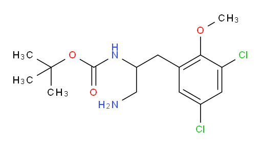 tert-butyl N-[1-amino-3-(3,5-dichloro-2-methoxyphenyl)propan-2-yl]carbamate