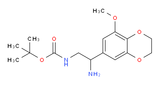 tert-butyl N-[2-amino-2-(8-methoxy-2,3-dihydro-1,4-benzodioxin-6-yl)ethyl]carbamate