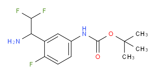 tert-butyl N-[3-(1-amino-2,2-difluoroethyl)-4-fluorophenyl]carbamate