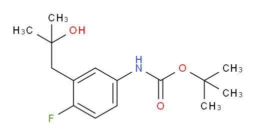 tert-butyl N-[4-fluoro-3-(2-hydroxy-2-methylpropyl)phenyl]carbamate