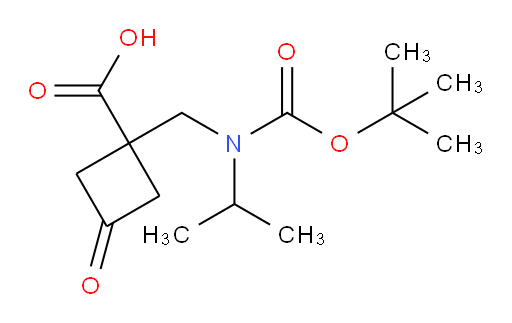 1-({[(tert-butoxy)carbonyl](propan-2-yl)amino}methyl)-3-oxocyclobutane-1-carboxylic acid