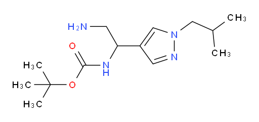 tert-butyl N-{2-amino-1-[1-(2-methylpropyl)-1H-pyrazol-4-yl]ethyl}carbamate