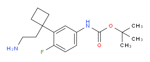 tert-butyl N-{3-[1-(2-aminoethyl)cyclobutyl]-4-fluorophenyl}carbamate