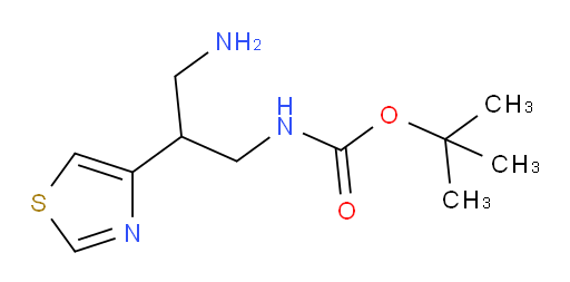 tert-butyl N-[3-amino-2-(1,3-thiazol-4-yl)propyl]carbamate