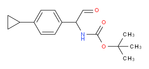 tert-butyl N-[1-(4-cyclopropylphenyl)-2-oxoethyl]carbamate