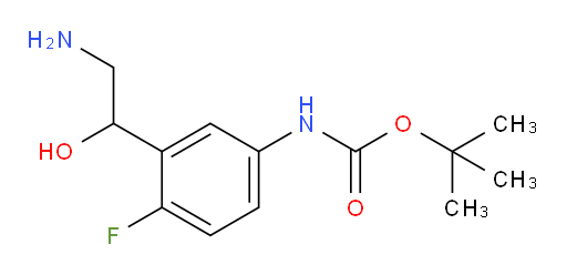 tert-butyl N-[3-(2-amino-1-hydroxyethyl)-4-fluorophenyl]carbamate