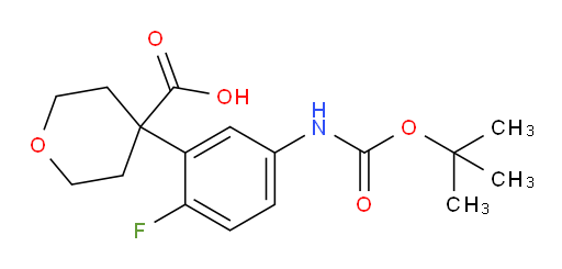 4-(5-{[(tert-butoxy)carbonyl]amino}-2-fluorophenyl)oxane-4-carboxylic acid