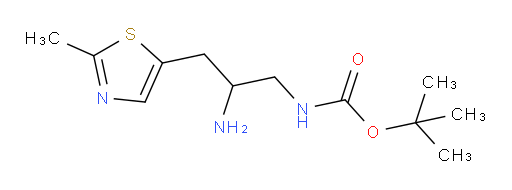 tert-butyl N-[2-amino-3-(2-methyl-1,3-thiazol-5-yl)propyl]carbamate