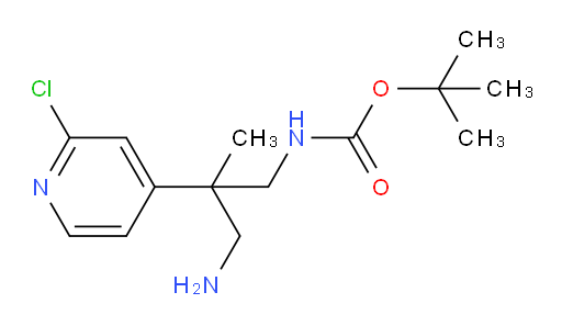 tert-butyl N-[3-amino-2-(2-chloropyridin-4-yl)-2-methylpropyl]carbamate