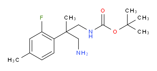 tert-butyl N-[3-amino-2-(2-fluoro-4-methylphenyl)-2-methylpropyl]carbamate