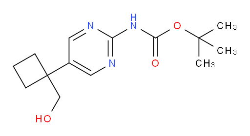 tert-butyl N-{5-[1-(hydroxymethyl)cyclobutyl]pyrimidin-2-yl}carbamate
