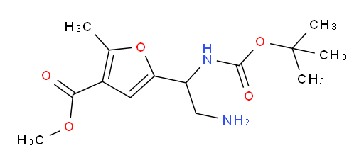 methyl 5-(2-amino-1-{[(tert-butoxy)carbonyl]amino}ethyl)-2-methylfuran-3-carboxylate