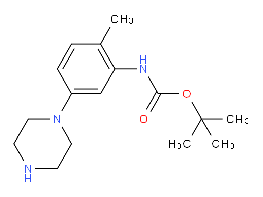 tert-butyl N-[2-methyl-5-(piperazin-1-yl)phenyl]carbamate