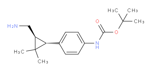 rac-tert-butyl N-{4-[(1R,3R)-3-(aminomethyl)-2,2-dimethylcyclopropyl]phenyl}carbamate