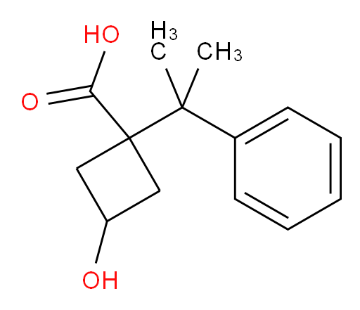 3-hydroxy-1-(2-phenylpropan-2-yl)cyclobutane-1-carboxylic acid