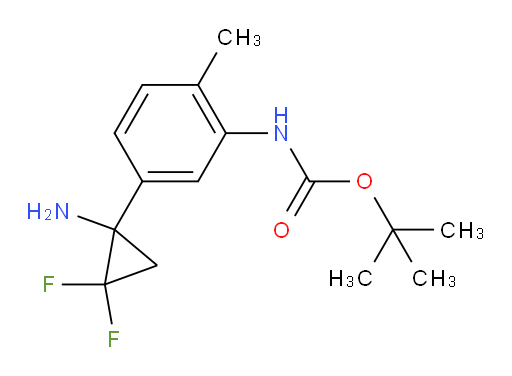 tert-butyl N-[5-(1-amino-2,2-difluorocyclopropyl)-2-methylphenyl]carbamate