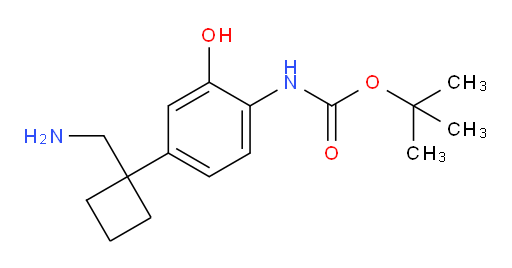 tert-butyl N-{4-[1-(aminomethyl)cyclobutyl]-2-hydroxyphenyl}carbamate