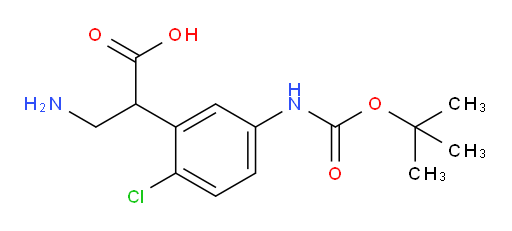 3-amino-2-(5-{[(tert-butoxy)carbonyl]amino}-2-chlorophenyl)propanoic acid