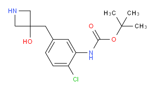 tert-butyl N-{2-chloro-5-[(3-hydroxyazetidin-3-yl)methyl]phenyl}carbamate