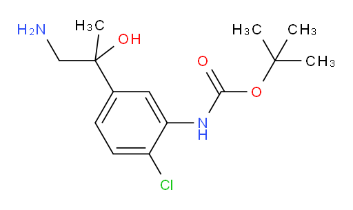 tert-butyl N-[5-(1-amino-2-hydroxypropan-2-yl)-2-chlorophenyl]carbamate