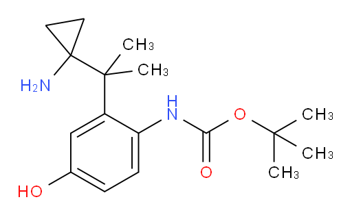 tert-butyl N-{2-[2-(1-aminocyclopropyl)propan-2-yl]-4-hydroxyphenyl}carbamate