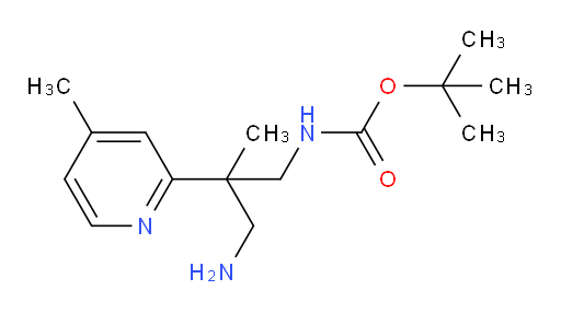 tert-butyl N-[3-amino-2-methyl-2-(4-methylpyridin-2-yl)propyl]carbamate