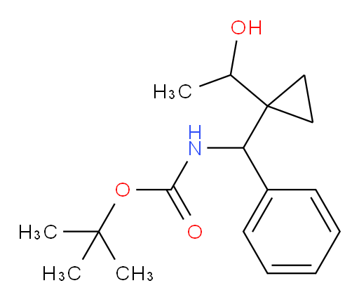 tert-butyl N-{[1-(1-hydroxyethyl)cyclopropyl](phenyl)methyl}carbamate