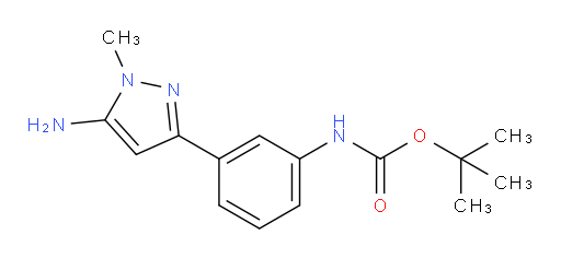 tert-butyl N-[3-(5-amino-1-methyl-1H-pyrazol-3-yl)phenyl]carbamate