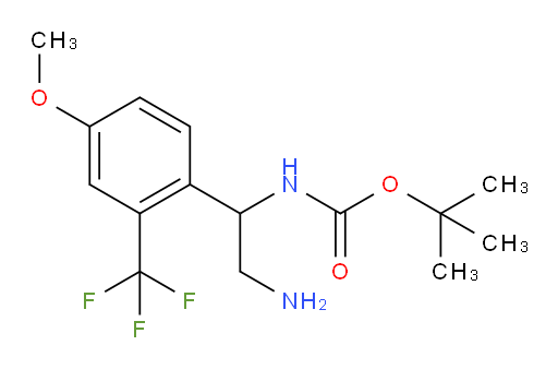 tert-butyl N-{2-amino-1-[4-methoxy-2-(trifluoromethyl)phenyl]ethyl}carbamate