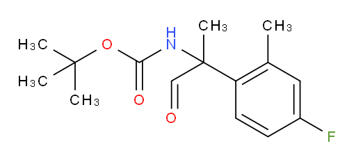 tert-butyl N-[2-(4-fluoro-2-methylphenyl)-1-oxopropan-2-yl]carbamate