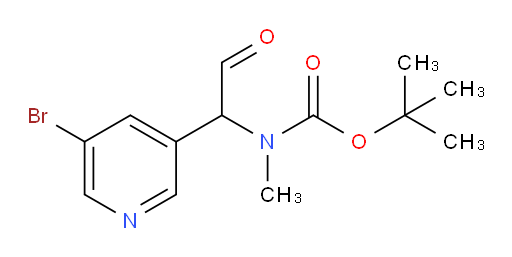 tert-butyl N-[1-(5-bromopyridin-3-yl)-2-oxoethyl]-N-methylcarbamate